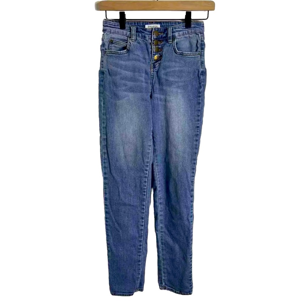 Billabong Jeans Button Fly Stretch Denim Skinny Size 24